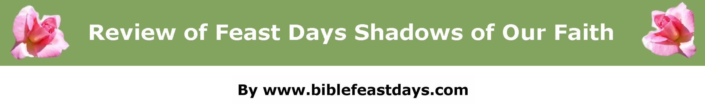 Review of Feast Days Shadows of Our Faith